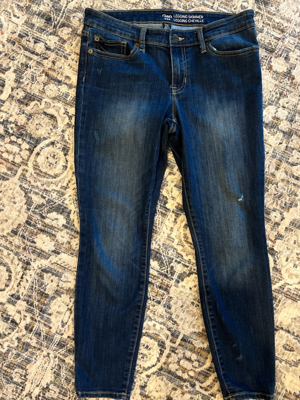 GAP Women's Dark Blue Legging Skimmer Jeans